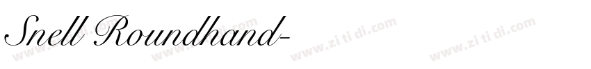 Snell Roundhand字体转换